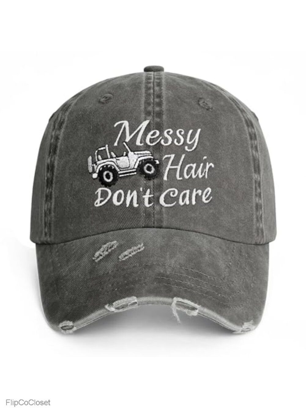 Vintage Washed Distressed Cotton Trucker Baseball Cap for Women